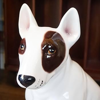 Amazon.co.jp: 犬 置物 ブルテリア 陶器製 陶犬 輸入雑貨